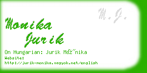 monika jurik business card
